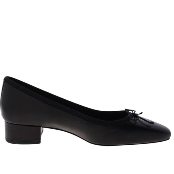 Veronica Beard Cecile Black Leather Pumps with Bow NWOT - Picture 2 of 15